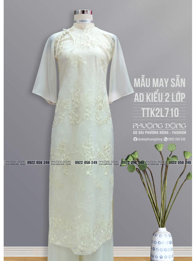 Áo Dài Phom Trẻ 2 Lớp 4 Tà TTK2L710